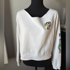 PINK Victoria's Secret White Sweatshirt